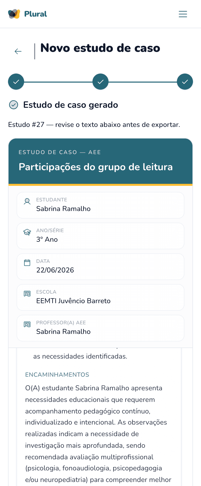 Estudo de caso